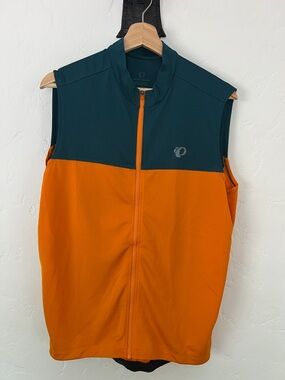 Pearl Izumi Men’s Orange and Teal Cycling Vest